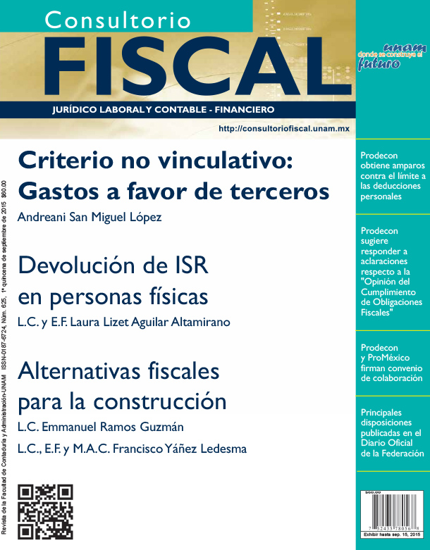 Criterio no vinculativo: Gastos a favor de terceros