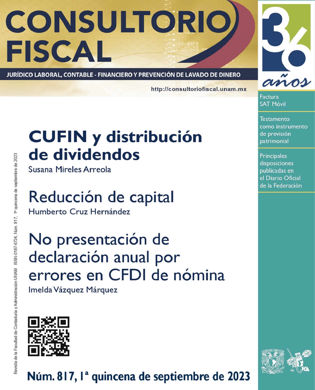 CUFIN y distribución de dividendos